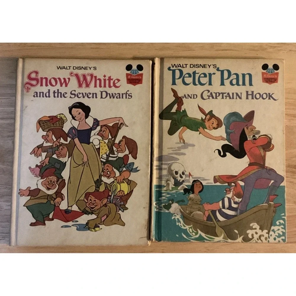 Vintage Walt Disney Peter Pan And Snow White‎ Hard Cover Books